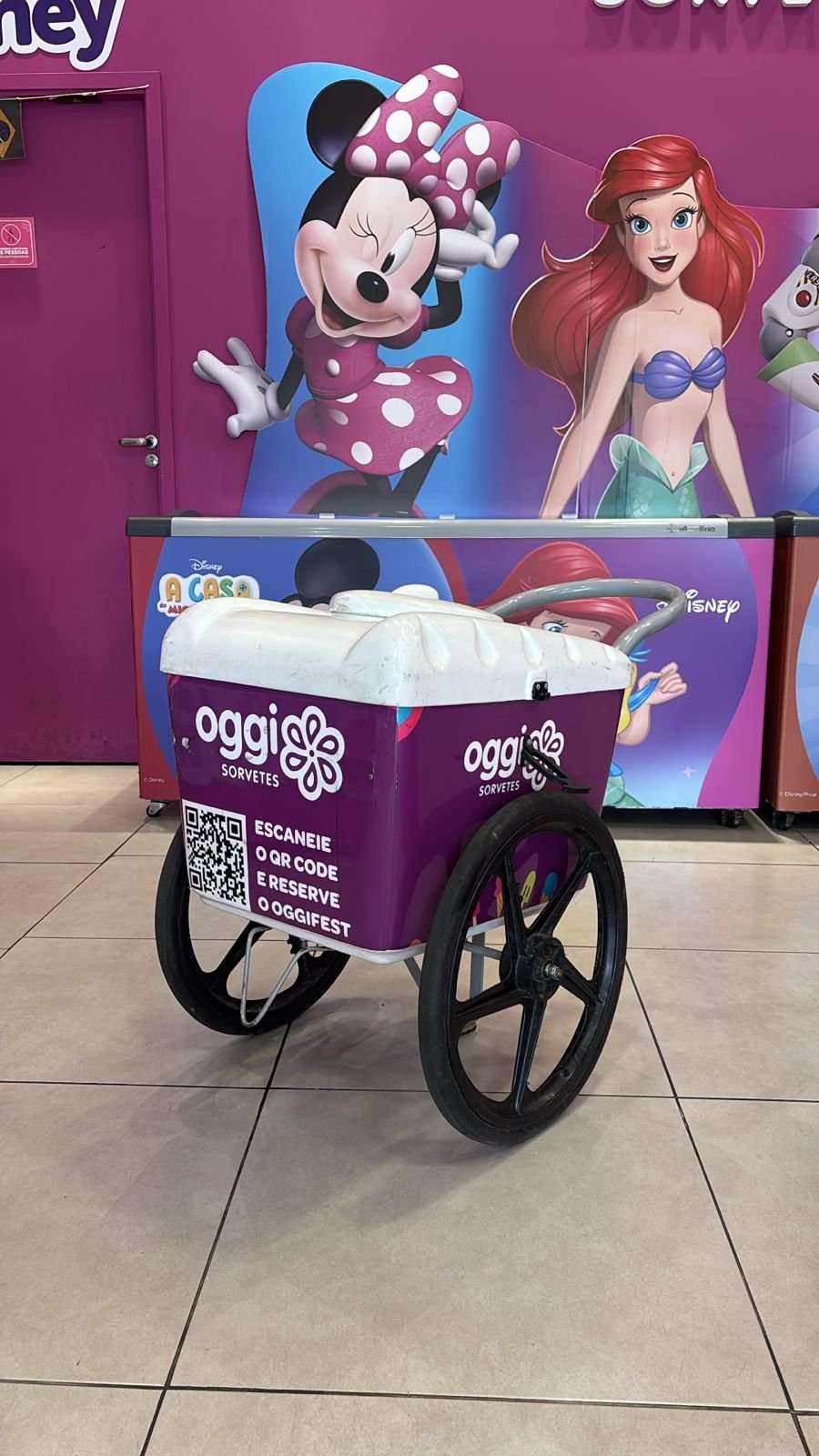 Carrinho de sorvete Oggi para eventos